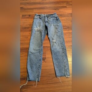 Old Navy Women's High Rise Distressed Blue